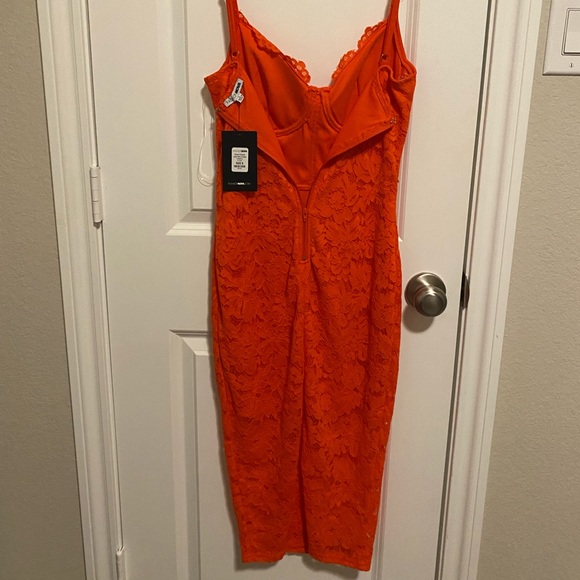 Orange Lace Fashionnova Dress - Picture 5 of 12
